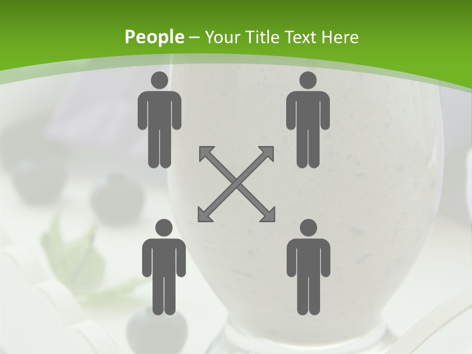 A Glass Filled With A Smoothie Next To Blueberries PowerPoint Template