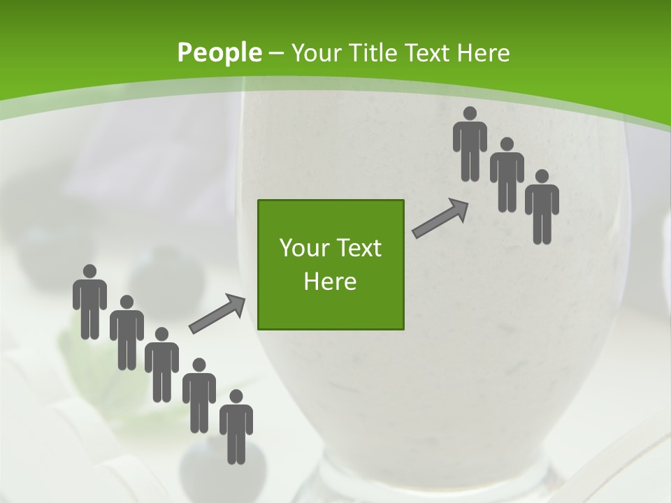 A Glass Filled With A Smoothie Next To Blueberries PowerPoint Template