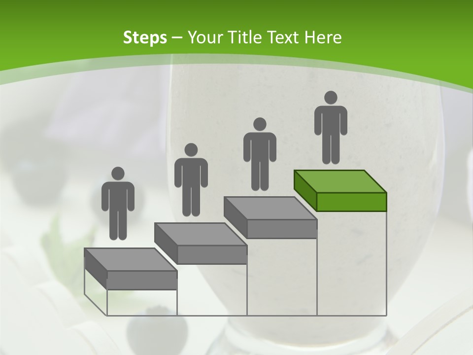 A Glass Filled With A Smoothie Next To Blueberries PowerPoint Template