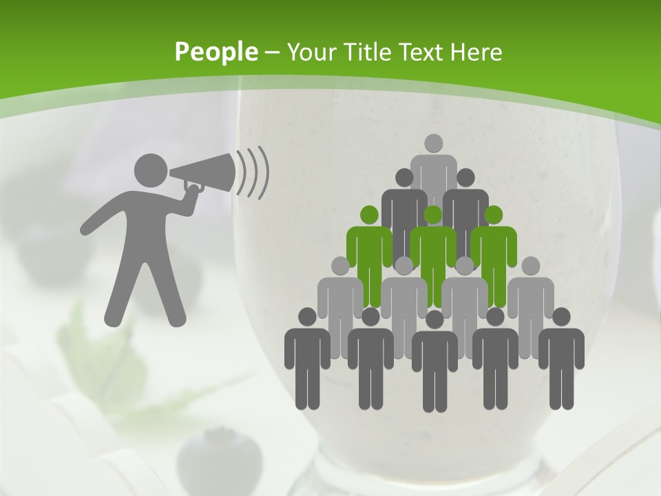 A Glass Filled With A Smoothie Next To Blueberries PowerPoint Template