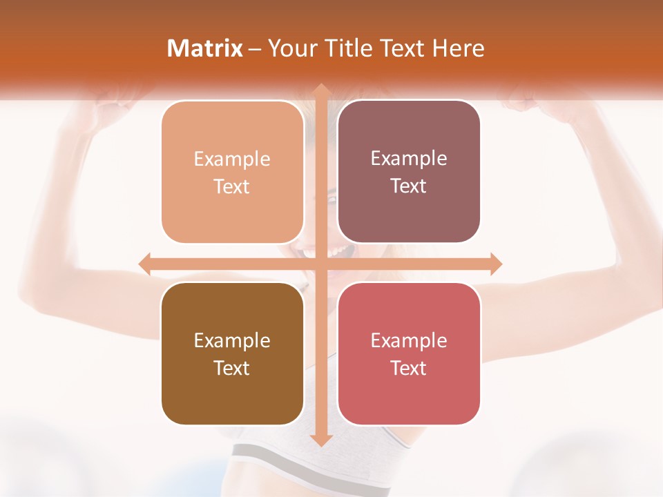 A Woman Flexing Her Muscles In A Gym PowerPoint Template