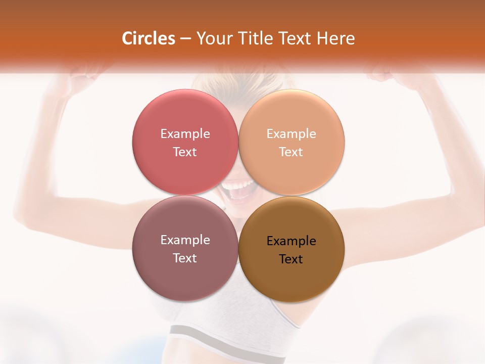 A Woman Flexing Her Muscles In A Gym PowerPoint Template