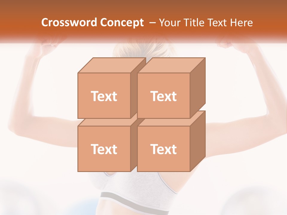 A Woman Flexing Her Muscles In A Gym PowerPoint Template