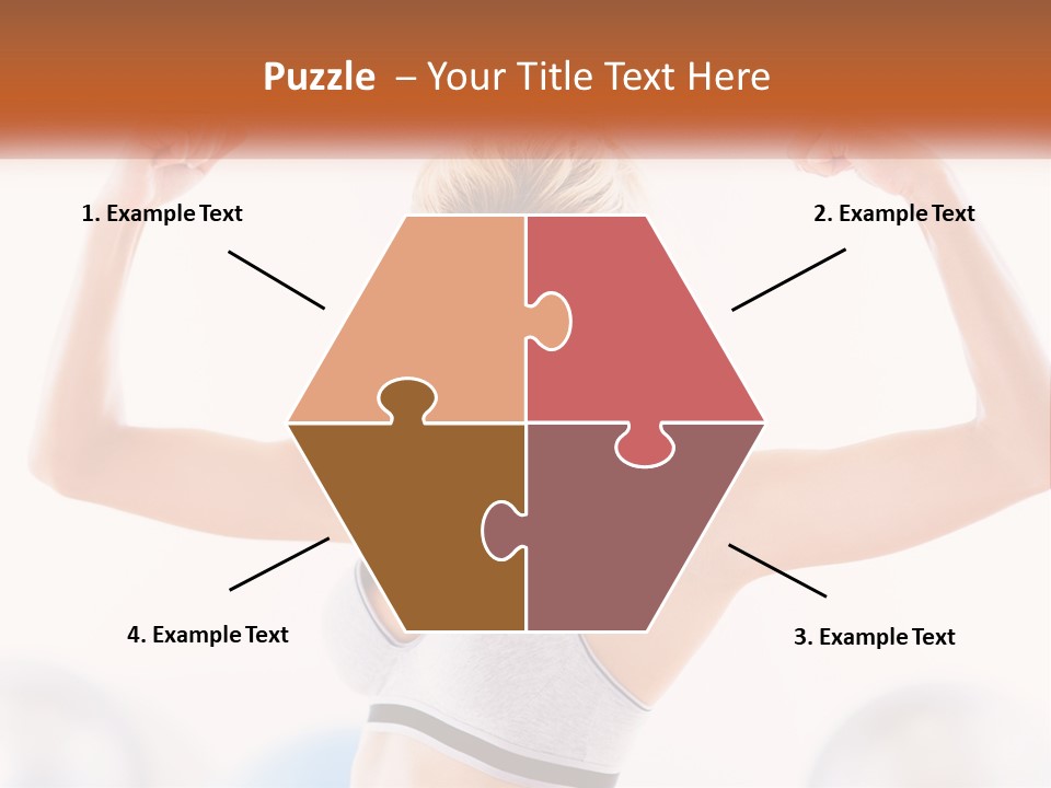 A Woman Flexing Her Muscles In A Gym PowerPoint Template