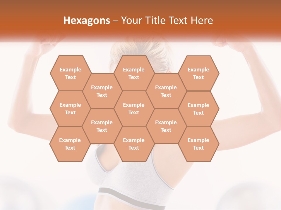 A Woman Flexing Her Muscles In A Gym PowerPoint Template