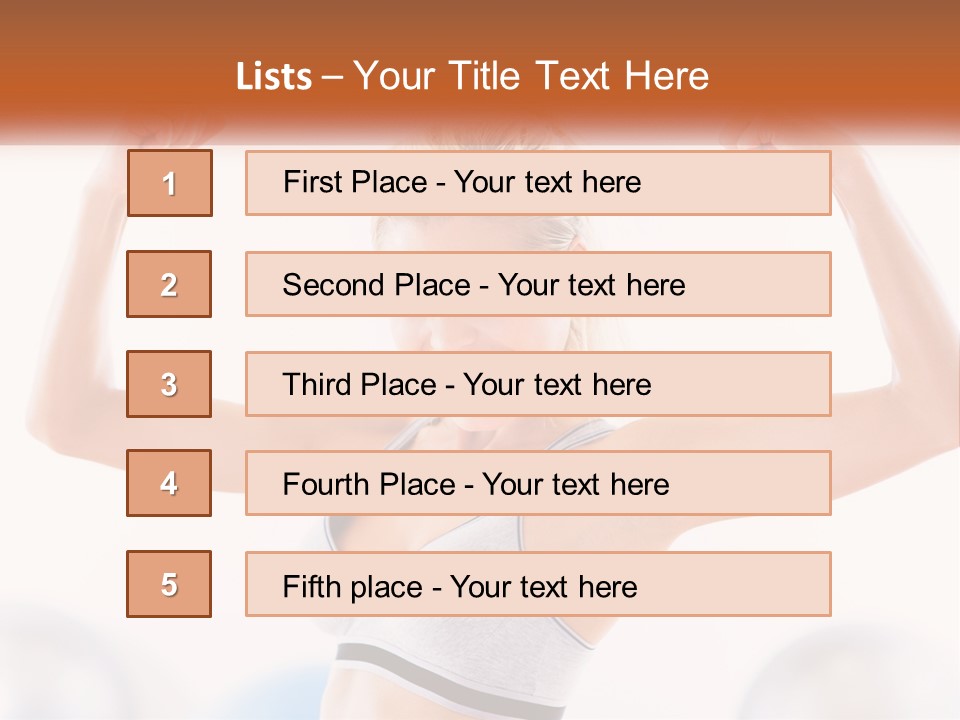 A Woman Flexing Her Muscles In A Gym PowerPoint Template