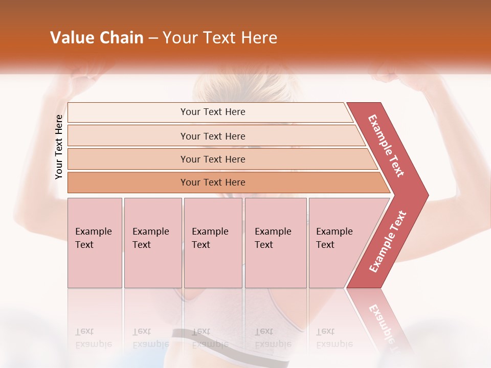 A Woman Flexing Her Muscles In A Gym PowerPoint Template