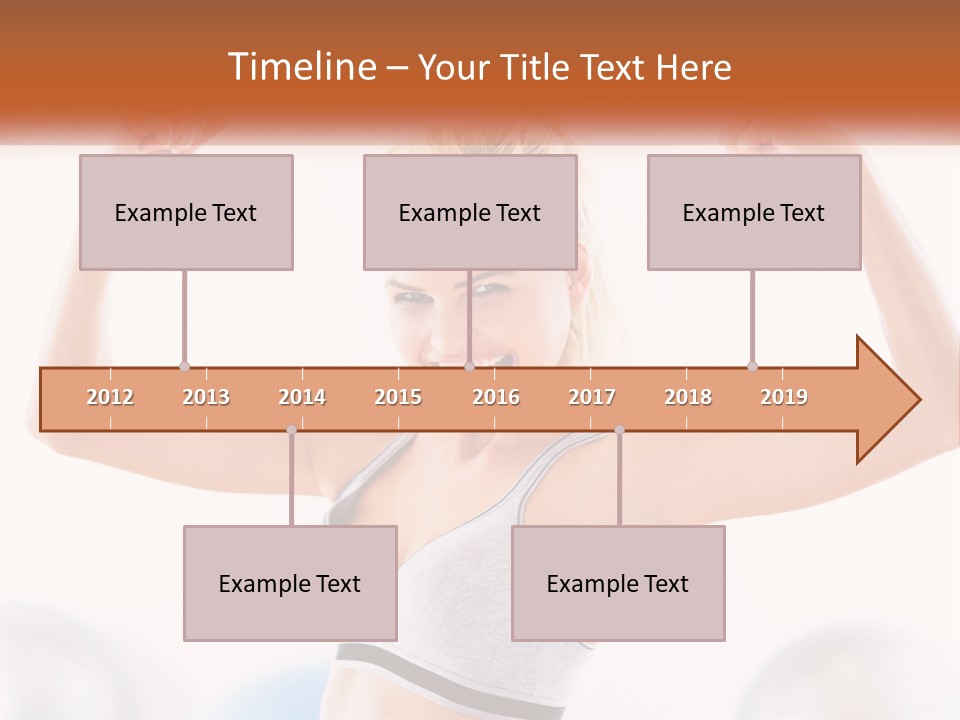 A Woman Flexing Her Muscles In A Gym PowerPoint Template