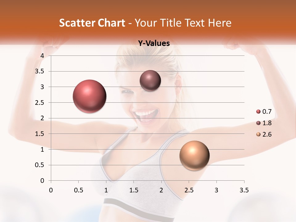 A Woman Flexing Her Muscles In A Gym PowerPoint Template