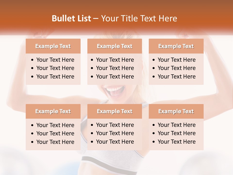 A Woman Flexing Her Muscles In A Gym PowerPoint Template