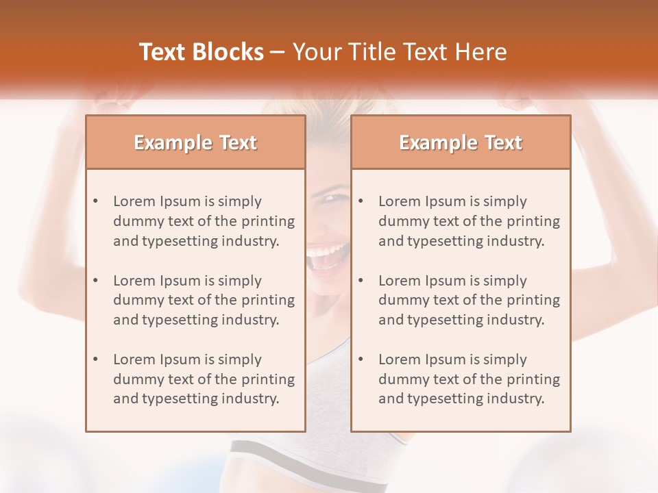 A Woman Flexing Her Muscles In A Gym PowerPoint Template