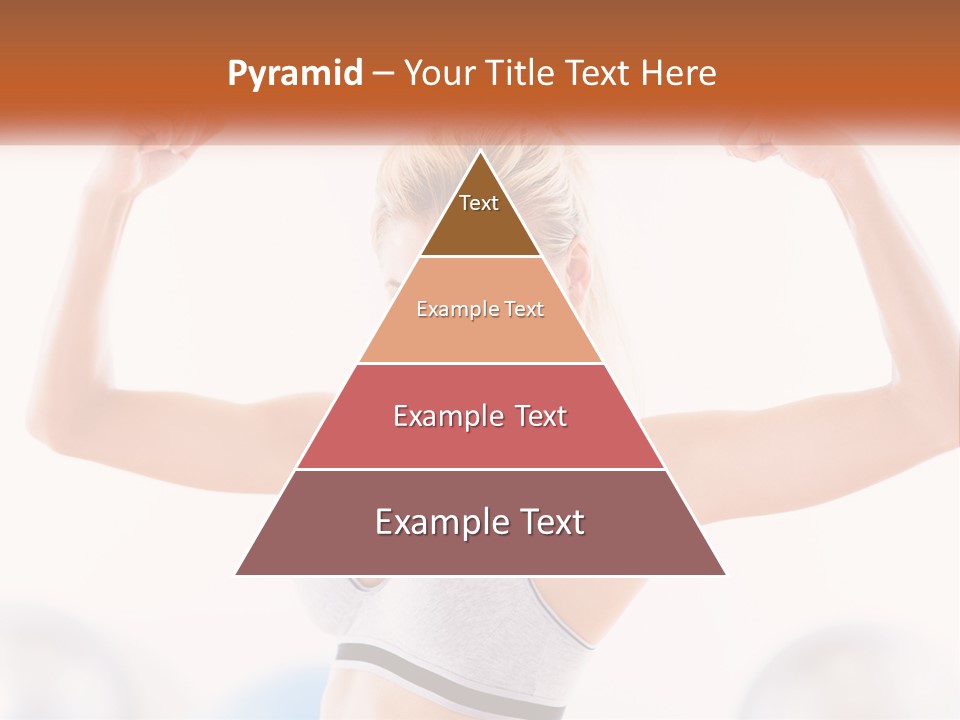 A Woman Flexing Her Muscles In A Gym PowerPoint Template