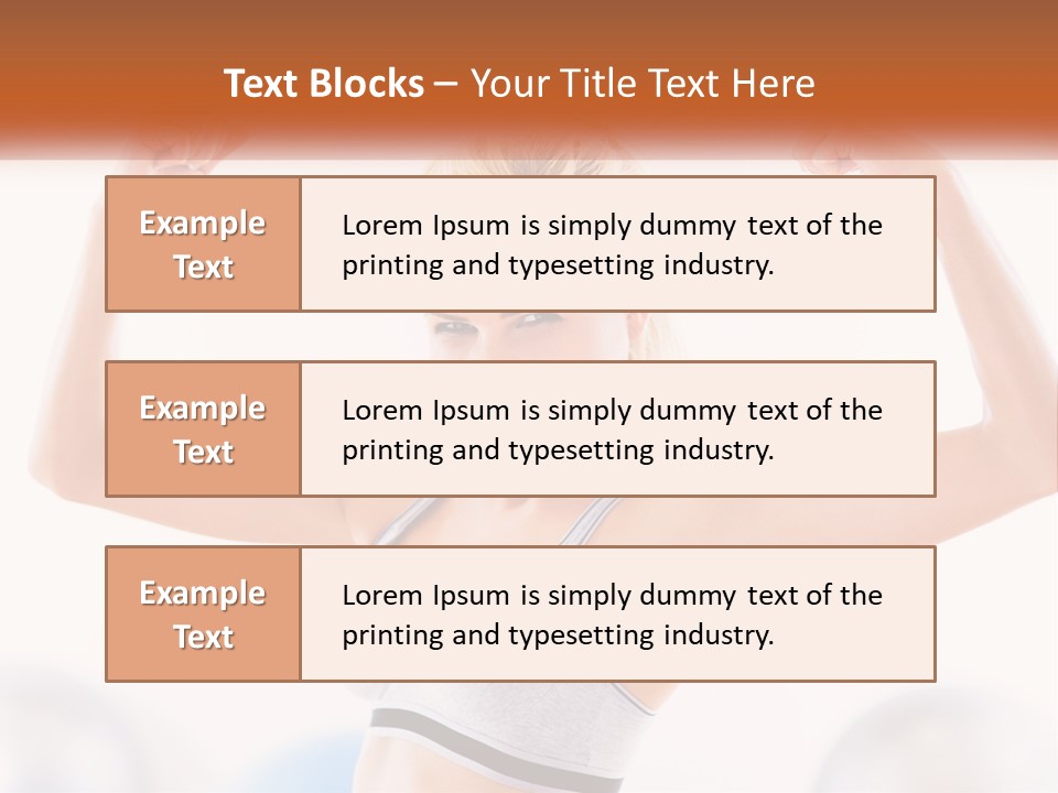 A Woman Flexing Her Muscles In A Gym PowerPoint Template