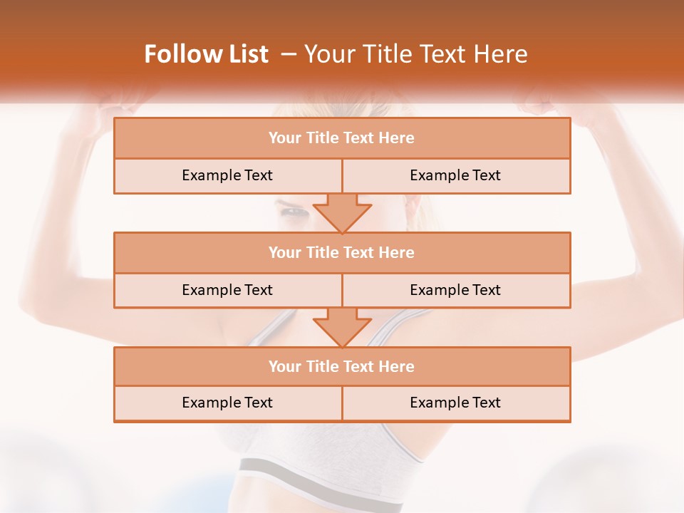 A Woman Flexing Her Muscles In A Gym PowerPoint Template