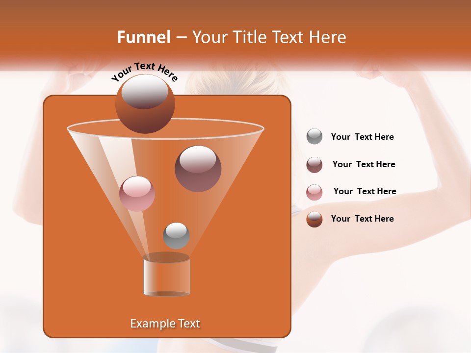 A Woman Flexing Her Muscles In A Gym PowerPoint Template