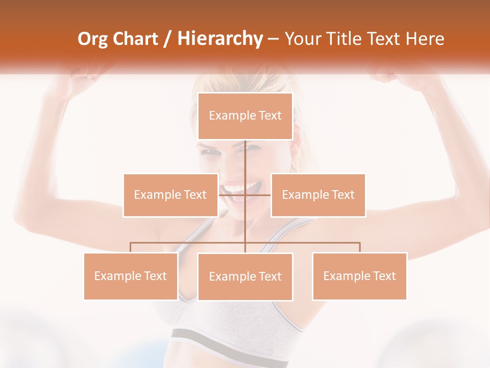 A Woman Flexing Her Muscles In A Gym PowerPoint Template