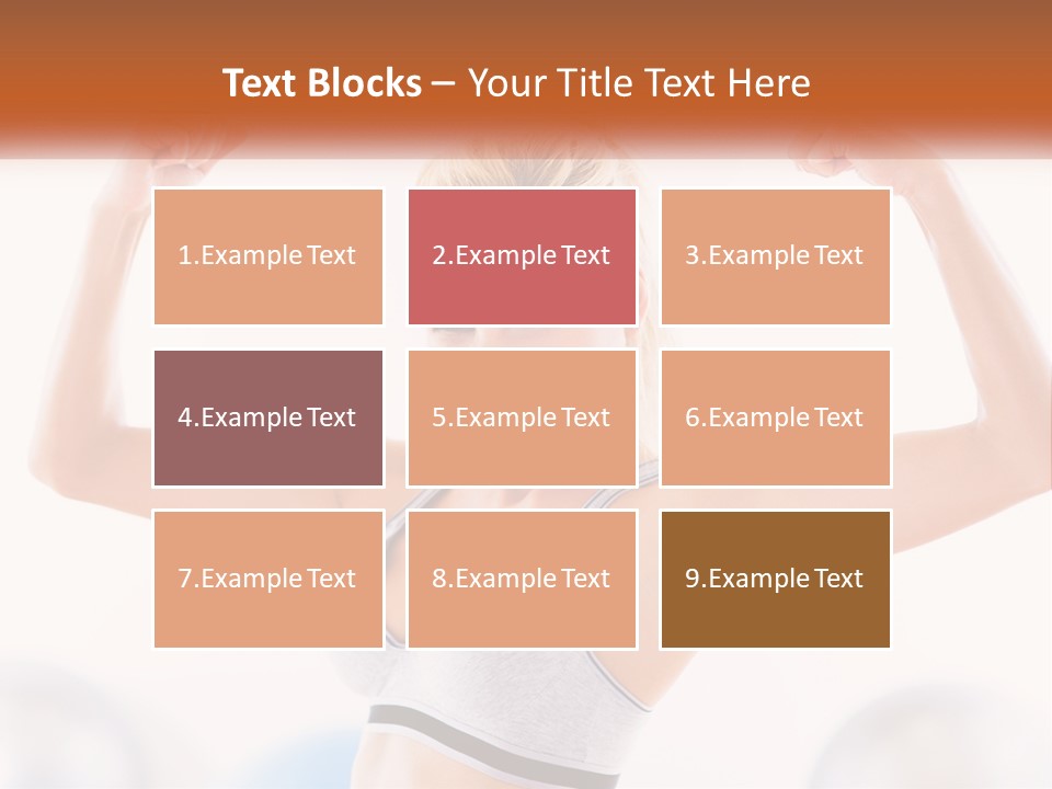 A Woman Flexing Her Muscles In A Gym PowerPoint Template