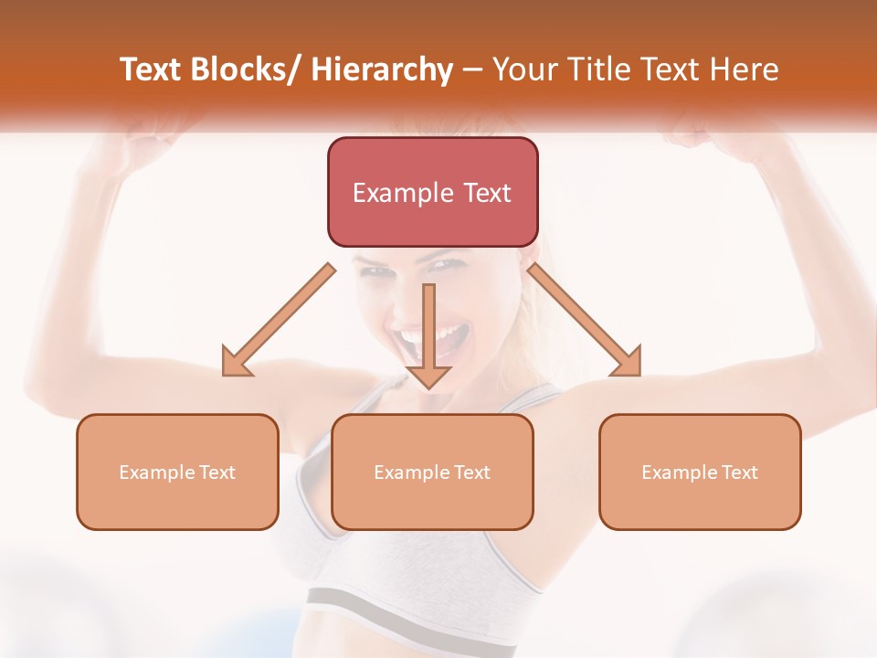 A Woman Flexing Her Muscles In A Gym PowerPoint Template