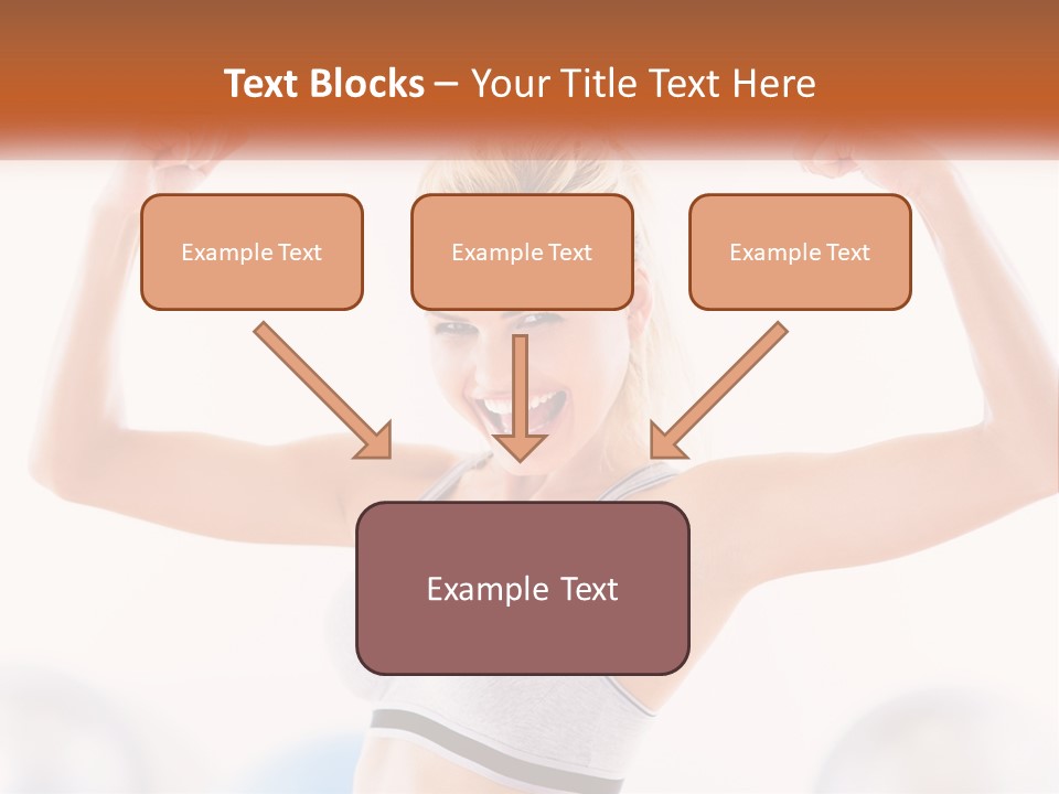 A Woman Flexing Her Muscles In A Gym PowerPoint Template