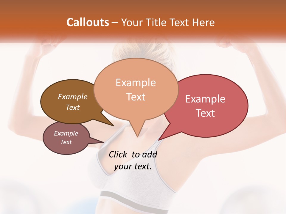 A Woman Flexing Her Muscles In A Gym PowerPoint Template