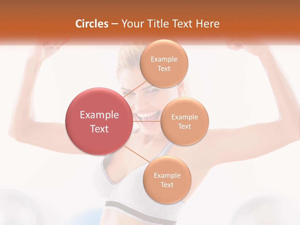 A Woman Flexing Her Muscles In A Gym PowerPoint Template