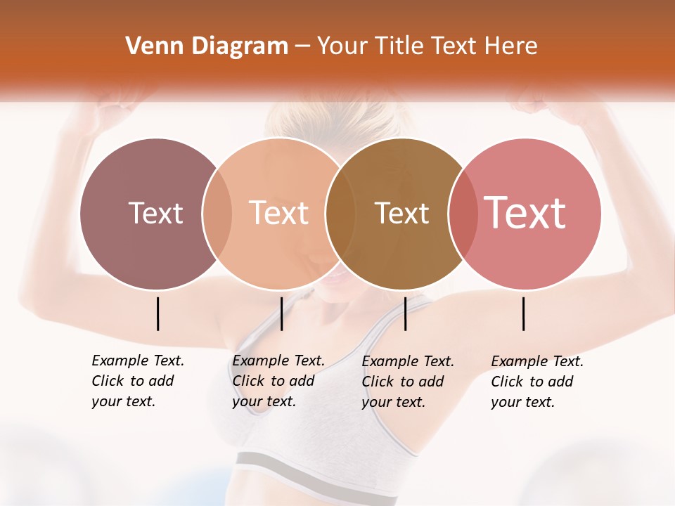 A Woman Flexing Her Muscles In A Gym PowerPoint Template