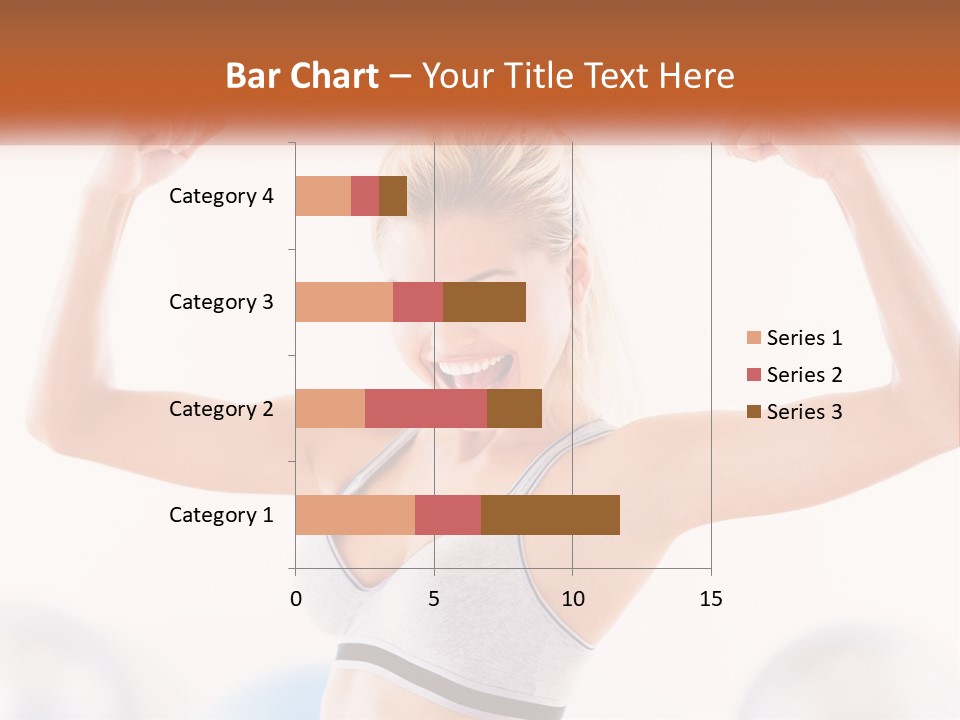 A Woman Flexing Her Muscles In A Gym PowerPoint Template