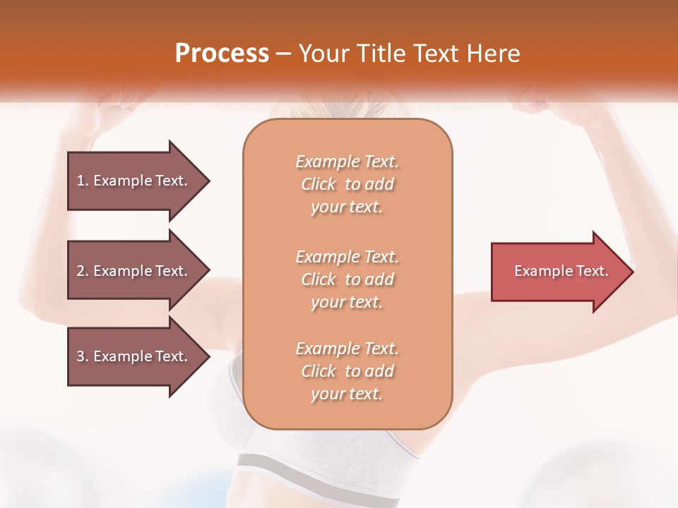 A Woman Flexing Her Muscles In A Gym PowerPoint Template