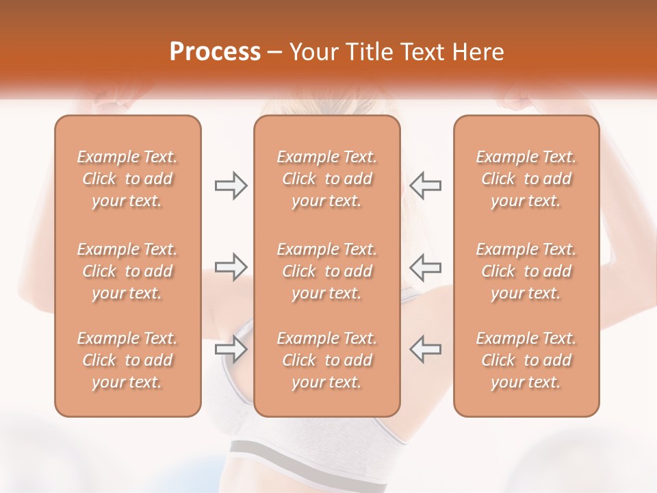 A Woman Flexing Her Muscles In A Gym PowerPoint Template