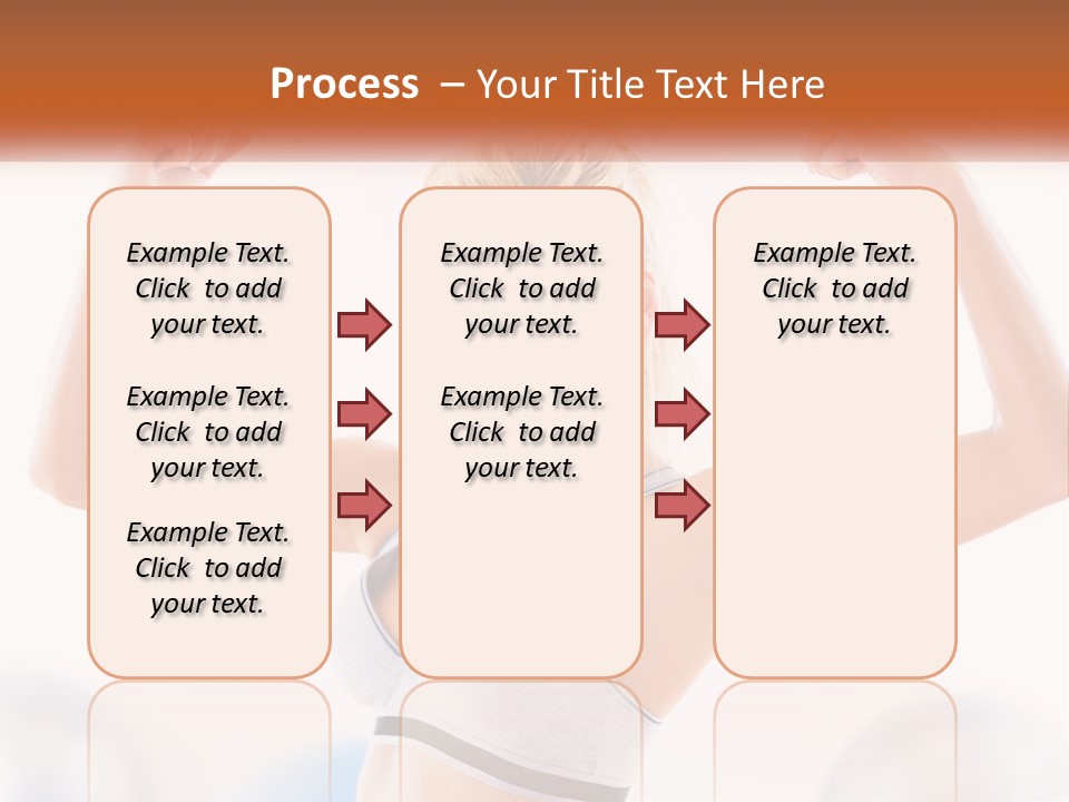 A Woman Flexing Her Muscles In A Gym PowerPoint Template
