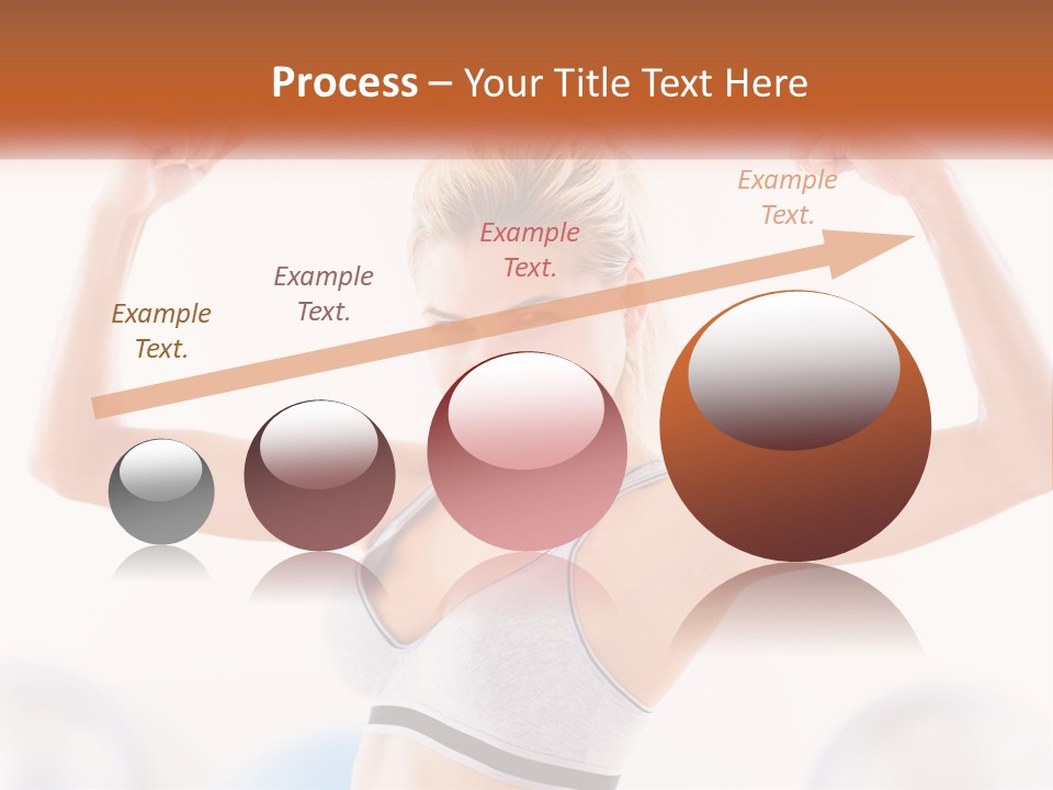 A Woman Flexing Her Muscles In A Gym PowerPoint Template