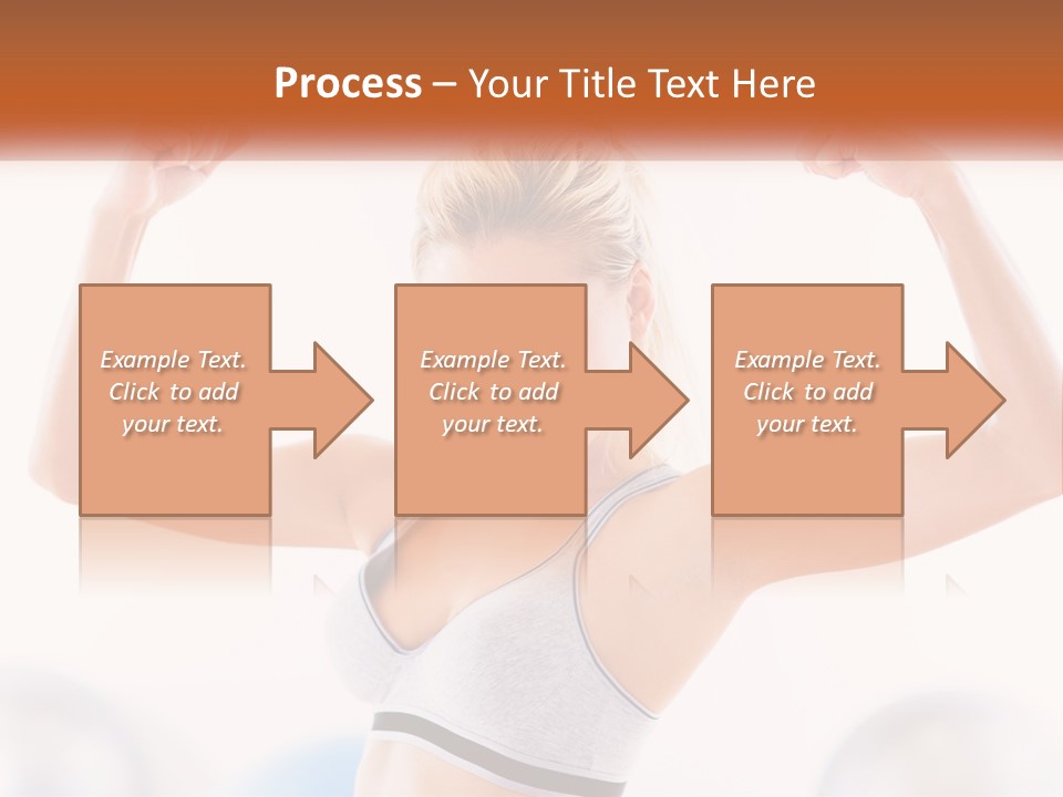 A Woman Flexing Her Muscles In A Gym PowerPoint Template