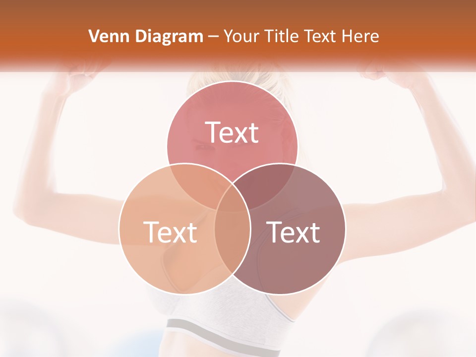 A Woman Flexing Her Muscles In A Gym PowerPoint Template