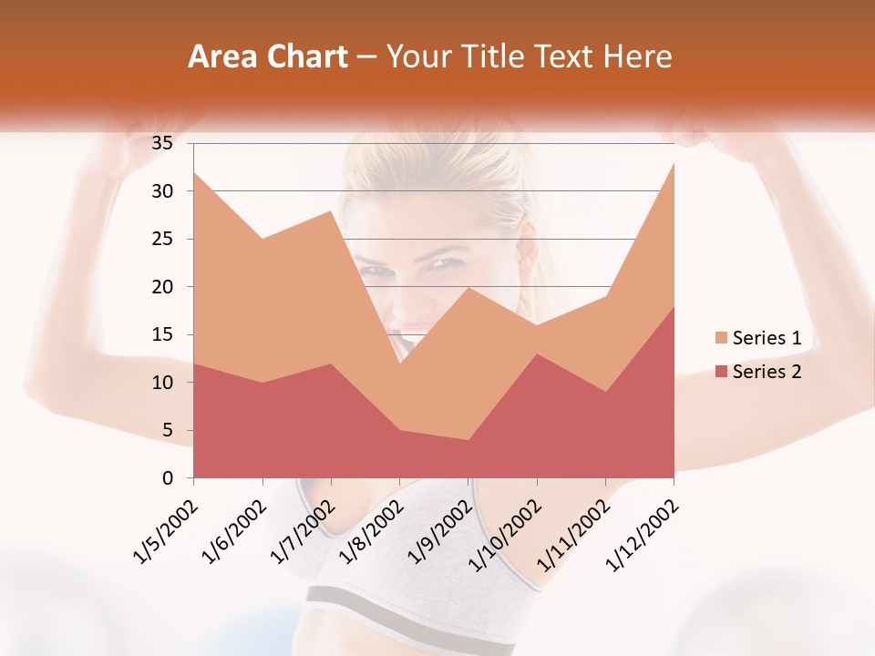 A Woman Flexing Her Muscles In A Gym PowerPoint Template