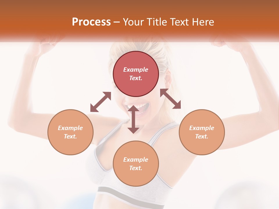 A Woman Flexing Her Muscles In A Gym PowerPoint Template