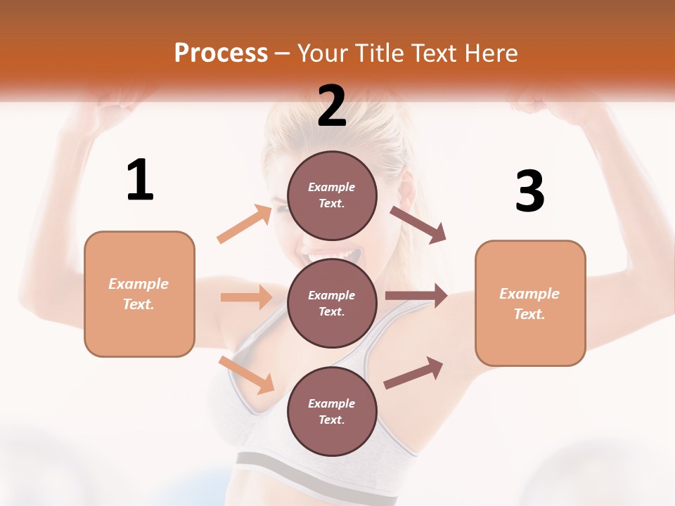 A Woman Flexing Her Muscles In A Gym PowerPoint Template