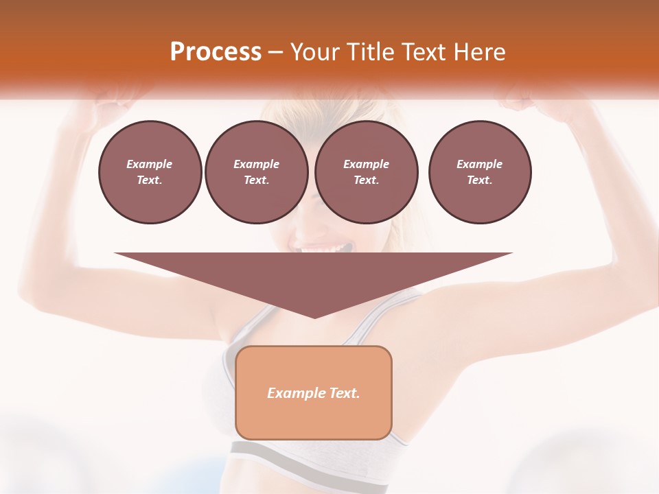 A Woman Flexing Her Muscles In A Gym PowerPoint Template