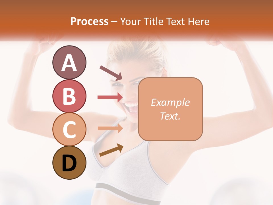 A Woman Flexing Her Muscles In A Gym PowerPoint Template