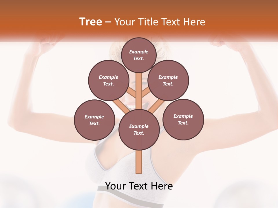 A Woman Flexing Her Muscles In A Gym PowerPoint Template