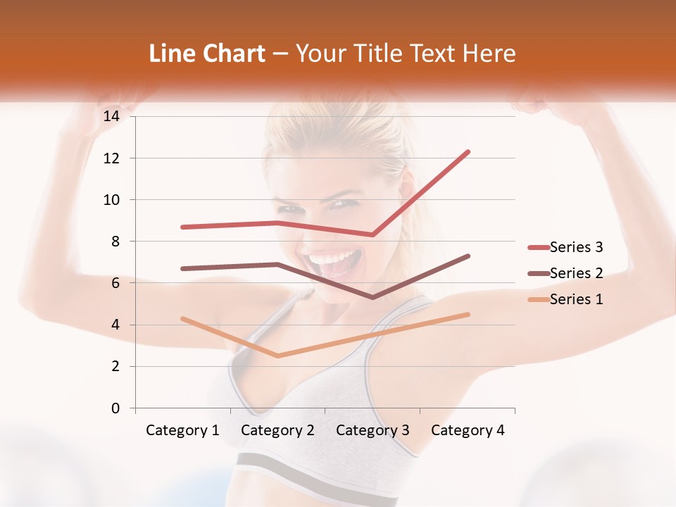 A Woman Flexing Her Muscles In A Gym PowerPoint Template