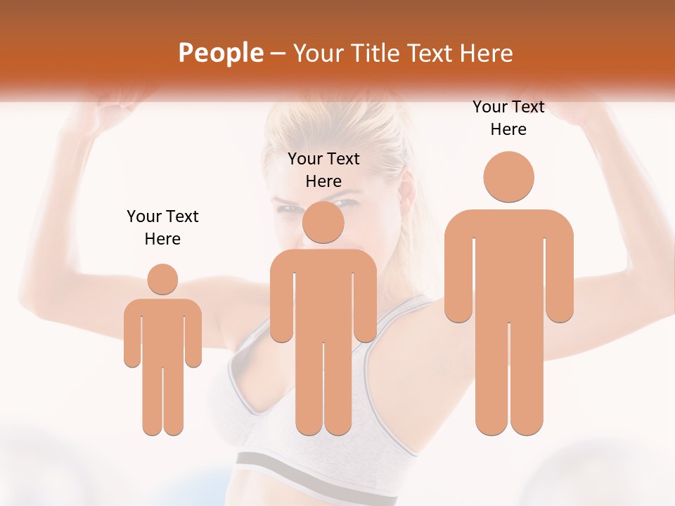 A Woman Flexing Her Muscles In A Gym PowerPoint Template