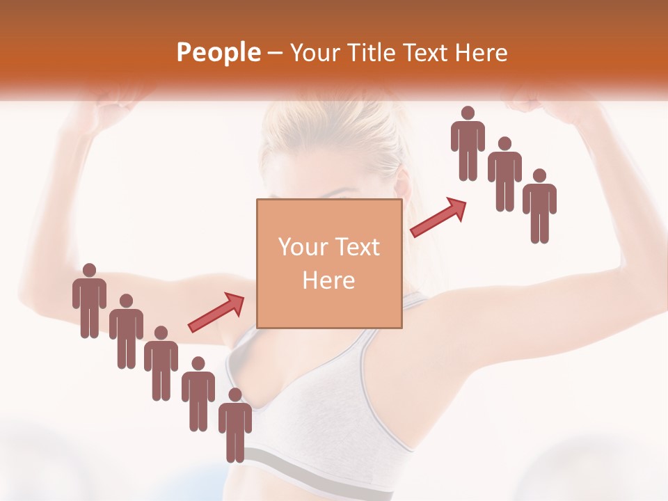 A Woman Flexing Her Muscles In A Gym PowerPoint Template