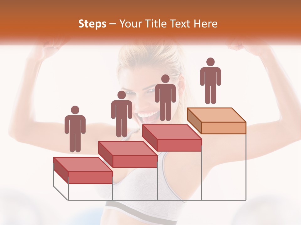 A Woman Flexing Her Muscles In A Gym PowerPoint Template