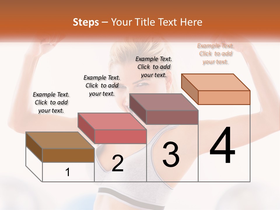 A Woman Flexing Her Muscles In A Gym PowerPoint Template