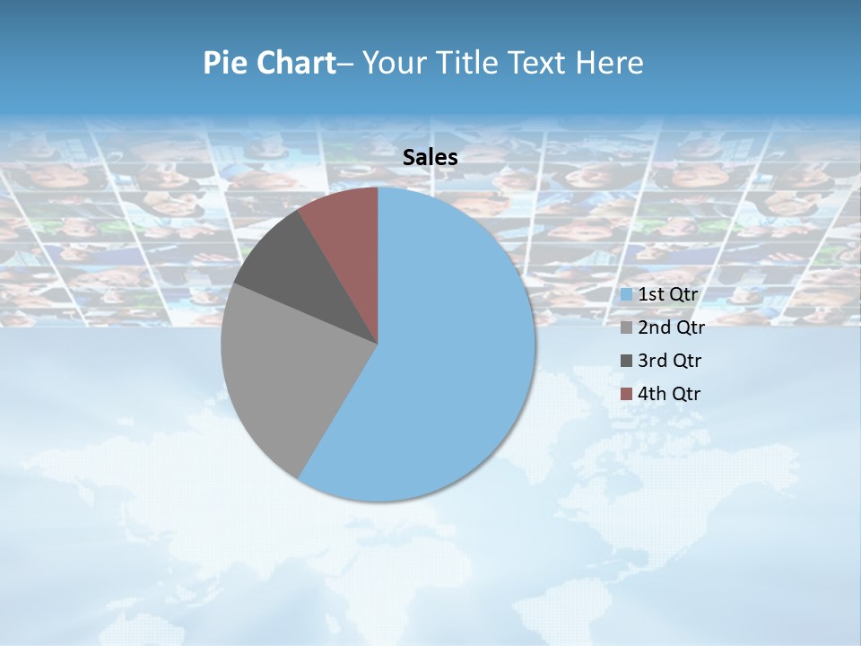 A Group Of People Are Shown On A Blue Background PowerPoint Template