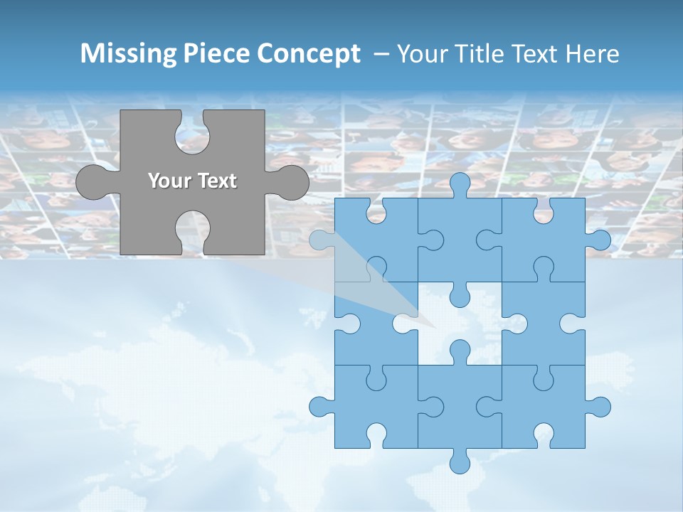 A Group Of People Are Shown On A Blue Background PowerPoint Template