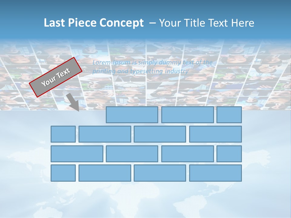 A Group Of People Are Shown On A Blue Background PowerPoint Template