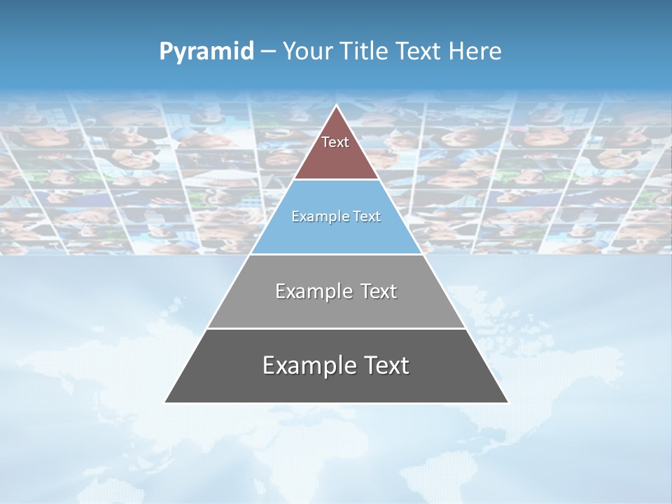 A Group Of People Are Shown On A Blue Background PowerPoint Template