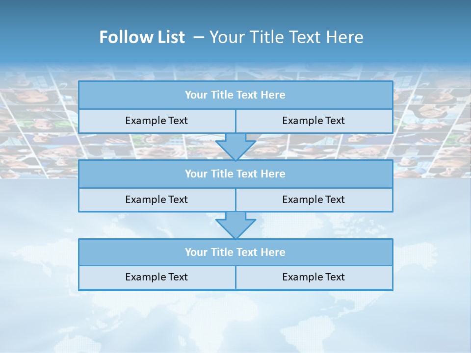 A Group Of People Are Shown On A Blue Background PowerPoint Template
