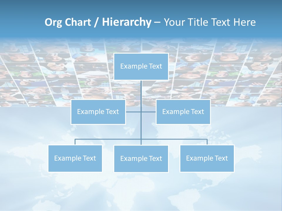 A Group Of People Are Shown On A Blue Background PowerPoint Template
